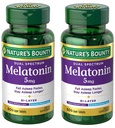Nature's Bounty Melatonin 5mgデュアルスペクトラム、100%ドラッグフリースリープサプリメント、クイックリリースと拡張リリース、リラクゼーションと睡眠健康を促進、60バイレイヤタブレット(パッケージ2)