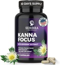 KANNAFOCUS - 天然カンナエキス50mg、発酵セレチウムTortuosum&バイオペリン® - 焦点、気分&メンタルウェルネスサポート - 毎日の明白とエネルギーのためのハーブノトロピック - 30カプセル