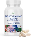 VHCのビタミンB1のBenfotiamine 600mgの補足5Xの時間脂肪Solubleのチアミン ビタミンB1 -最高のブーストのBioavailable Thiamine B1のレベル-120のベジギー カプセル、非GMOの大豆は米国で作りました