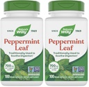 Nature's Way Premium Herbal Peppermintリーフ、伝統的な消化管の鎮静と不快なサポート*、100カプセル(パッケージ2)