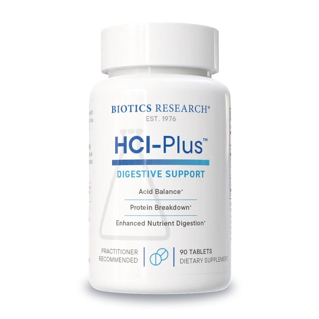 バイオティクスの研究HCl PlusTM、供給のベタイン塩酸塩、ペプシン、グルタミン酸および多くは、健康な消化、90タブを支えます