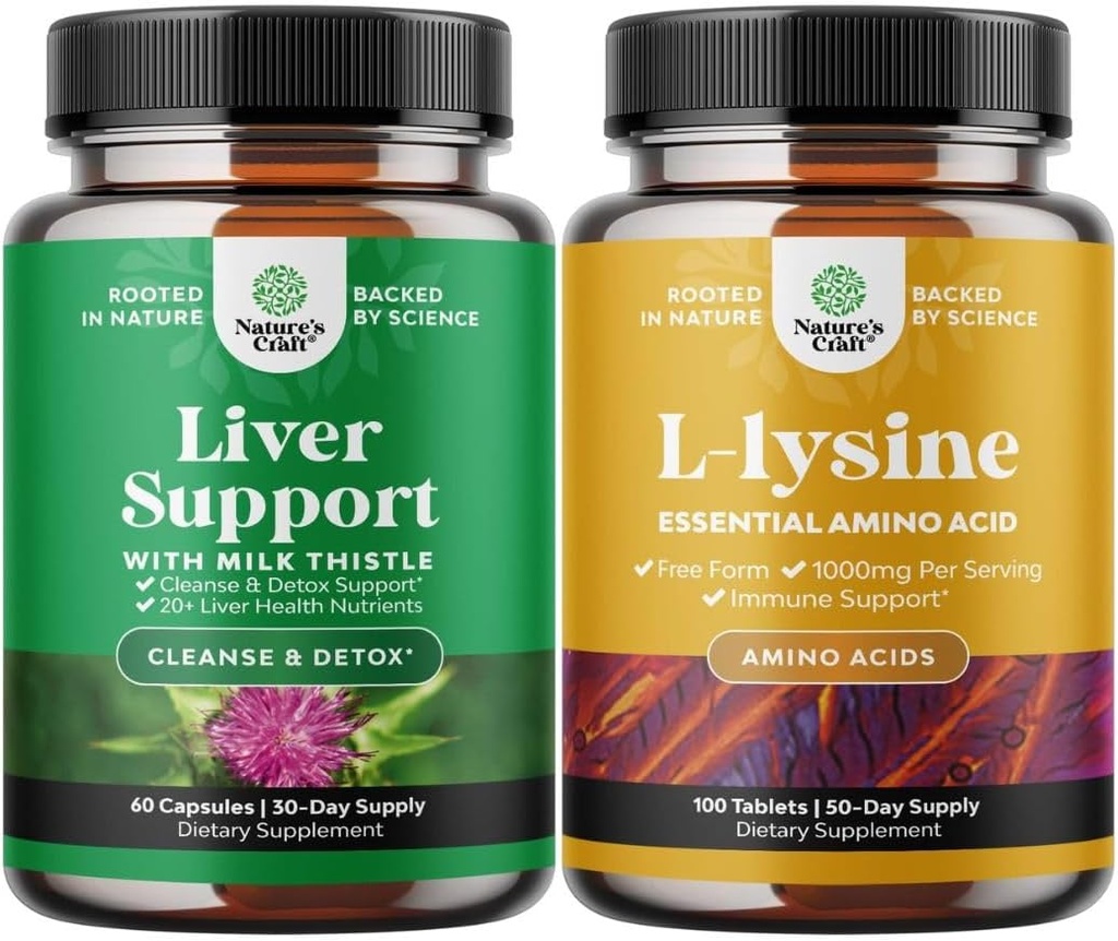 ミルクのThistle のレバー サポート補足および L のリジン 1000mg の栄養物の補足の束 - Silymarin のミルクのこの薬が付いている草の肝臓の補足- L lysine の精巣のアミノ酸の補足