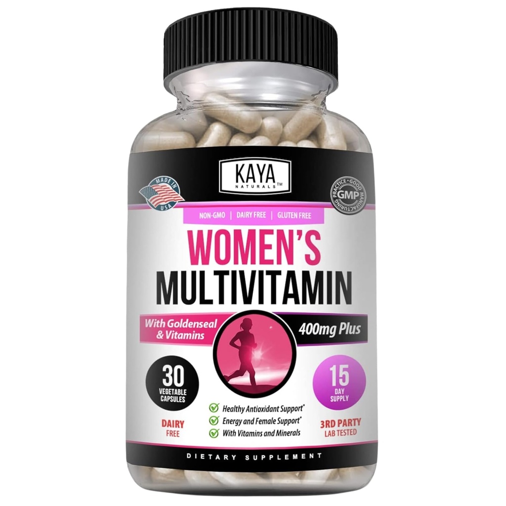 Kaya Naturalsの女性のマルチビタミン、全体的な健康な酸化防止剤および免疫サポート、ビタミンA、D、C、E、ビオチン、葉酸、及び多鉱物、エネルギー及び代謝のビタミンの補足30の計算