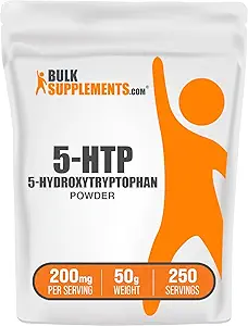 BulkSupplements.com 5-HTPパウダー - 5-Hydroxytryptophan、5 HTPサプリメント - 5-HTP 200mg、気分のサポートサプリメント - グルテンフリー、給食当たり200mg、50g(1.8オンス)(パッケージ1)