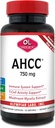 Olympian Labs Premium AHCC カプセルあたり AHCC サプリメント 750mg - 免疫健康、肝臓機能、および自然なキラー細胞活動をサポート- 30 カプセル