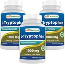 最高のナチュラル L-Tryptophan 1000 mg 60錠(60カウント)