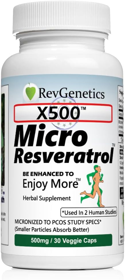 X500:純粋なレスベラトロール500mg - 純粋なトランスレスベラトロール - 30ベジタリアンカプセル - カプセルあたり500mg