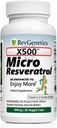 X500:純粋なレスベラトロール500mg - 純粋なトランスレスベラトロール - 30ベジタリアンカプセル - カプセルあたり500mg