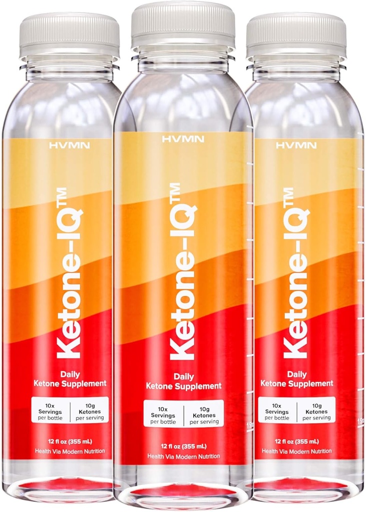 H.V.M.N. Ketone IQスターターキット | 清潔で自然エネルギーであなたの脳と身体に動力を与えます | 砂糖無料、カフェイン無料、塩なし | 30 飲酒用ケトンの迅速な上昇 Ketone レベルにサービング (3ct)