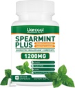 スペアミントプラスサプリメント1200mg - 消化器、皮膚、胃の健康、代替スペアミントティー - 米国製&テスト - 60Softgels