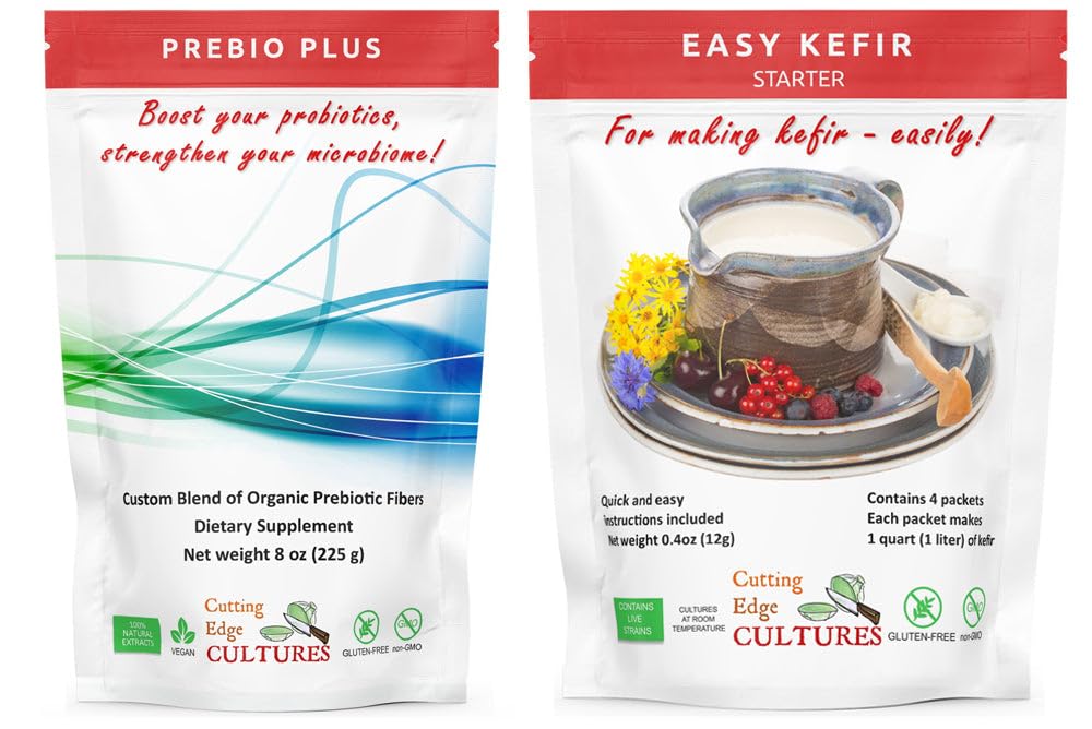 切断の端の文化 Prebio プラス + Kefir の始動機の文化 Prebiotic 繊維の粉の最もよい注文のブレンド 有機性 Prebiotic 繊維の食事療法の補足(1 Prebio プラス + 1 Kefir 20g)