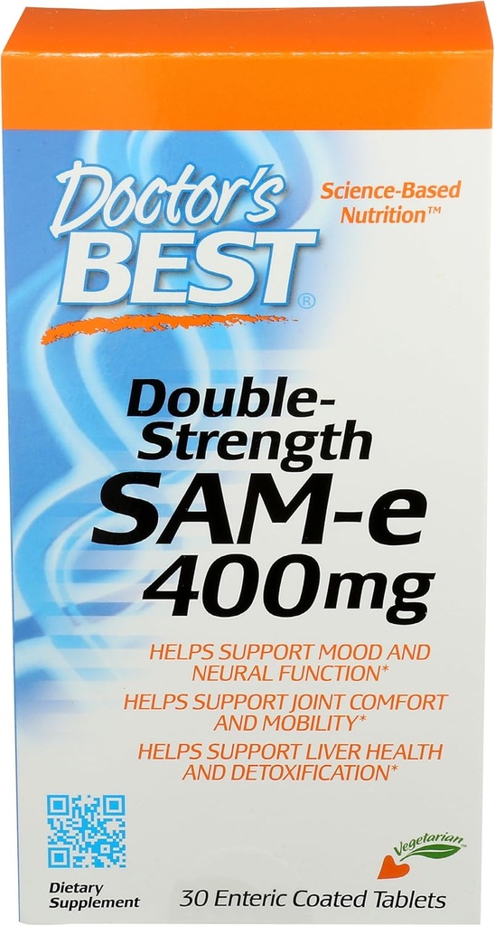 医師の最高のSAM-e 400 mg、ベジタリアン、グルテンフリー、大豆フリー、気分とジョイントサポート、30のエンテリックコーティング錠