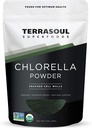 Terrasoulのスーパーフードの有機性Chlorellaの粉(割れた細胞の壁)、6オンス