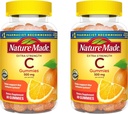 Nature Made Extra Strength Dosage Vitamin C 500 mg/サービング、免疫サポートのための栄養補助食品、60グミ、30日の供給(パッケージ2)