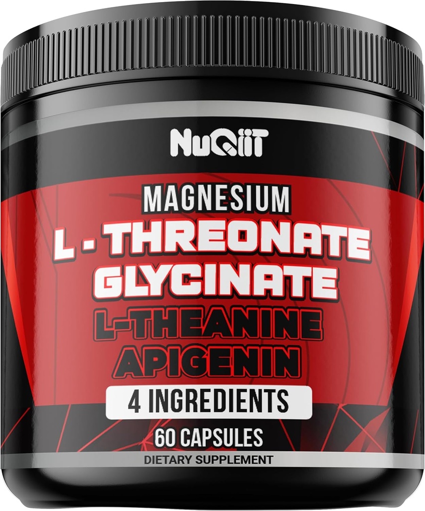 60カプセル - マグネシウムL-Threonateカプセル500mgのマグネシウムのGlycinate 500mg L-Theanine 200mg及びApigenin 50mg -サポート肯定的な気分、免疫システム、頭脳の健康及び焦点のための印象的な利点