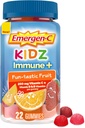 Emergen-C Kidz Immune +免疫サポート栄養補助食品、ビタミンC、ビタミンB、ビタミンD、免疫サポート、ファンタスティックフルーツ風味のグミ - 22カウント
