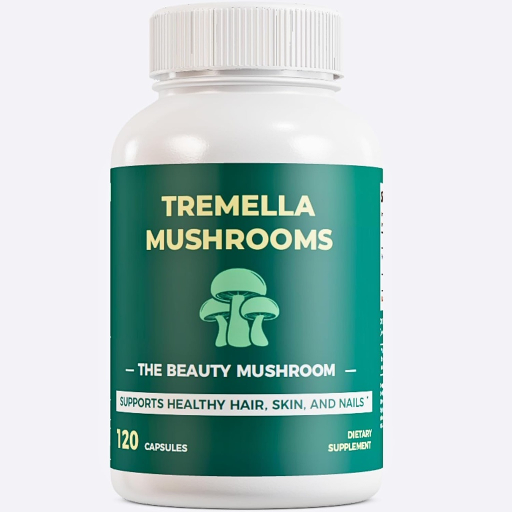 Tremellaのきのこのエキスは皮、毛、釘、健康な接合箇所、頭脳の健康、免除のための1000mgの 雪のきのこの(Tremellaのfuciformis)の補足をカプセルに入れます  120のビーガン カプセル、非GMO