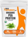 BulkSupplements.com有機ピープロテインパウダー - 植物ベースの&ビーガンプロテインパウダー - 風味の&グルテンフリー、30g /サービング、250g(8.8オンス)(パッケージ1)