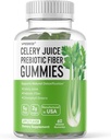 大人のためのCeleryジュース繊維のグミ - DetoxificationサポートのためのPrebiotic Celeryジュースのギーミー及びCeleryジュース、Chlorophyllおよびプレバイオティック繊維- 60の計算