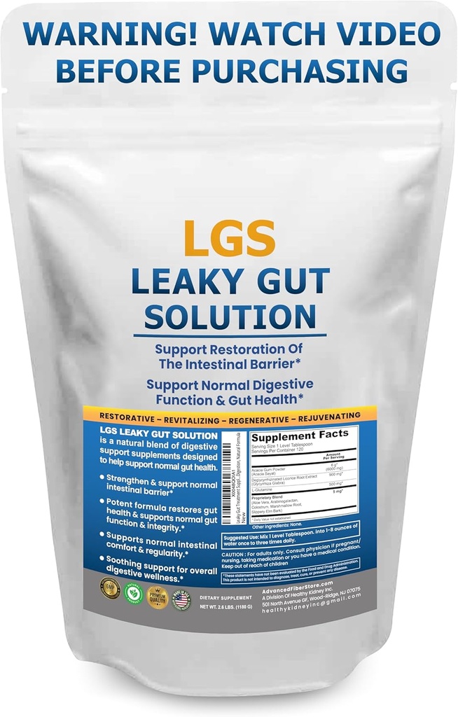 Leaky Gutの修理w / Lグルタミン&プレバイオティクス - Gutの復元、Leaky Gut健康パウダー - IBS、消化管の回復とGutライニングサポートのためのリーキーGutの修理サプリメント - Guthealthのアシストブックが含まれています