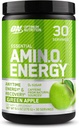Optimum Nutrition Amino Energy - Pre Workout with Green Tea, BCAA, Amino Acids, Keto Friendly, Green Coffee Extract, Energy Powder - Green Apple, 30 Servings (Packaging May Vary)