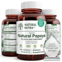 消化およびボディ クレンジングのための自然なNutra PapayaのChewable酵素-サポート消化器の健康、Easeの胃腸の不快感-栄養素吸収および膨脹を減らす- 90のビーガン タブレット