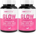 GOBIOTIX Hair Skin and Nails Vitamin Supplement - 10000mcg Biotin Pills with Hyaluronic Acid, Folate, Iron, Magnesium, and Zinc - Collagen Production, Hair Growth - 60 Servings