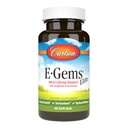 カールソン - E-Gems Elite、トコフェロール&トコトリエノール、心の健康&最適なウェルネス、抗酸化剤、60ソフトゲルと400 IUビタミンE