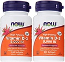 今食糧ビタミンD3 5,000 IU、240のsoftgels (2のパック)