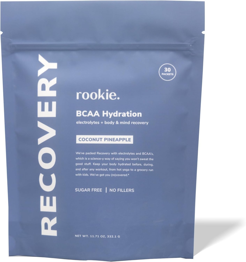 Rookie Wellness Recovery BCAA - 筋肉の回復のための分岐させたチェーン アミノ酸の5 gの電解質およびわずか10カロリー(30のサービング、ココナッツパイナップル)