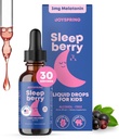 子供のためのSleepBerry液体メラトニン - エルダーベリーとビタミンDで自然な睡眠補助金 - 彼らは眠りながら免疫システムをブースト (1 Fl oz)