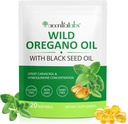 Oregano Softgelsのオイル、120の計算のオレガノオイルの補足のカプセル、オレガノオイルのカプセル、165mg Carvacrol、黒い種のオイル200mgが付いているオレガノの1 6000mgオイルの2