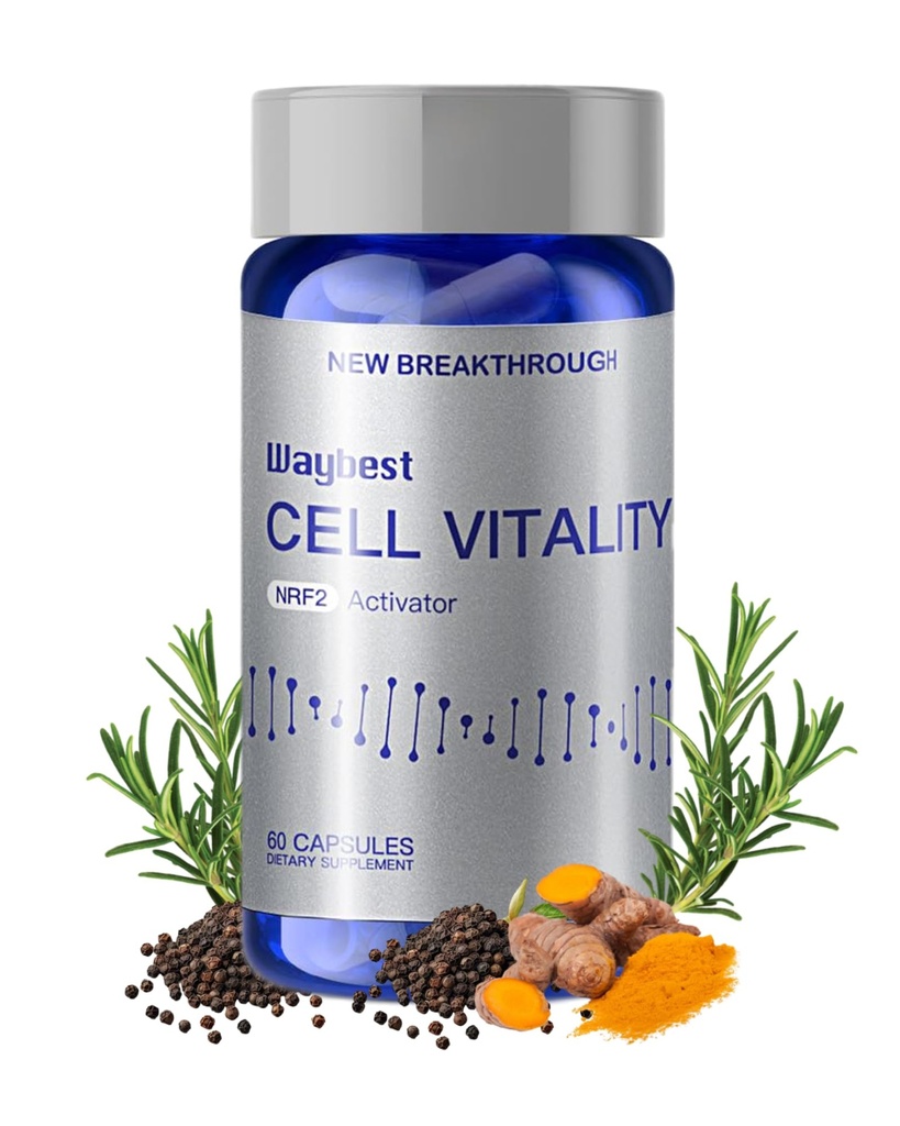 NRF2の活性化剤のWaybest、60のカプセル(1本のびん)による細胞の死亡率のための酸化防止補足、30日の40%による酸化ストレスを減らして下さい、5つの草のPytonutrientsの原料、サポート免疫、皮、DNAのブレンド