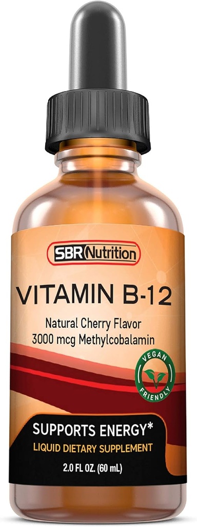 ビタミンB12の皮下液体の低下 - Methylcobalamin、VIT B 12はエネルギー、最高の吸収、サービングごとの3000mcg、60のサービング、非GMOのビーガンフレンドリー、米国で製造しました
