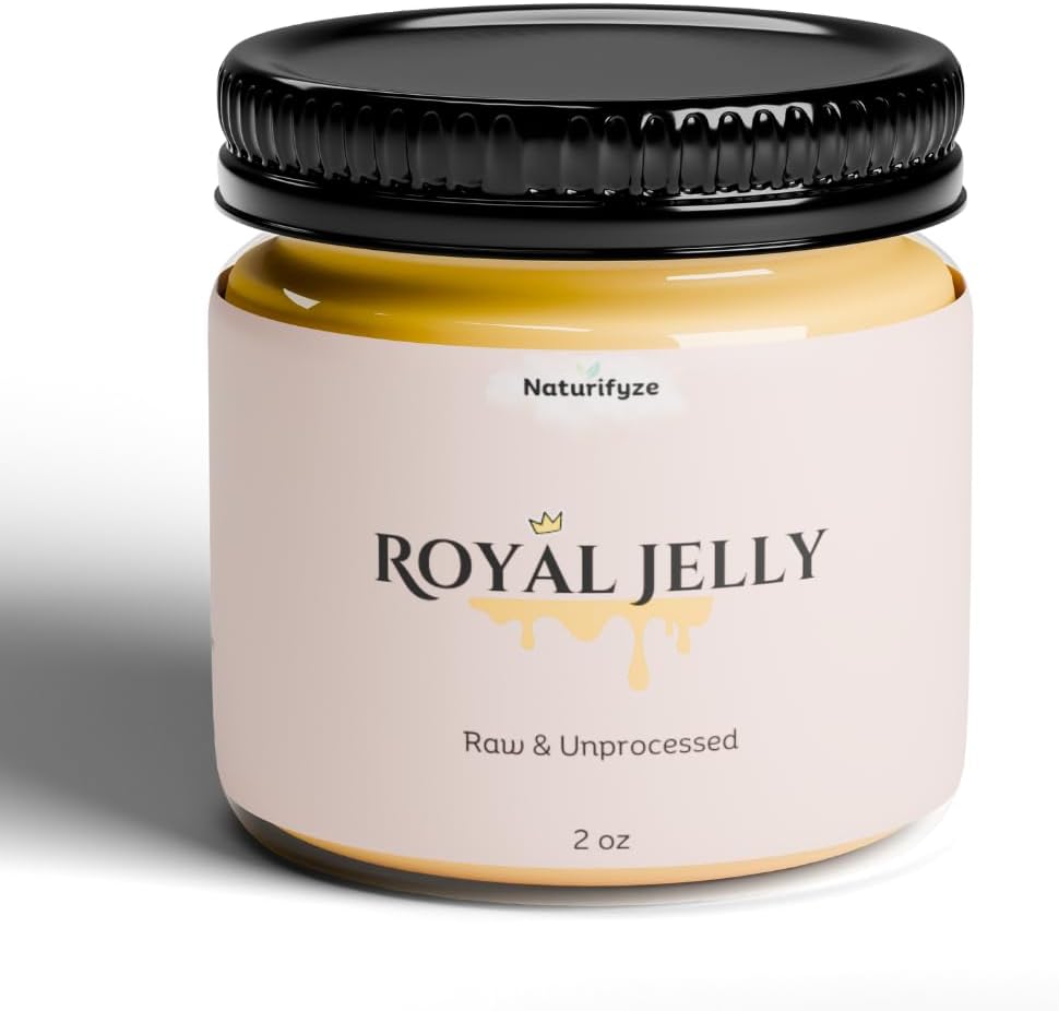 100% Pure Royal Jelly - Raw & Unprocessed, Packed with Vitamins & Amino Acids, Natural Skincare (2oz)