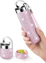 Zannakiの金属のBlingの丸薬のオルガナイザー、旅行防水週刊の丸薬箱、携帯用大きいアルミ合金の丸薬の箱の容器、BPAは7日のビタミン、魚油、補足のための毎日の薬のオルガナイザーのホールダーを放します