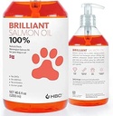 犬・猫・子犬用ブリリアントサーモンオイル | オメガ3 魚油 液体サプリメント DHA・EPA 脂肪酸 | 皮膚・コート・免疫システム・関節機能支援 | ホフセバイオケア (10oz)