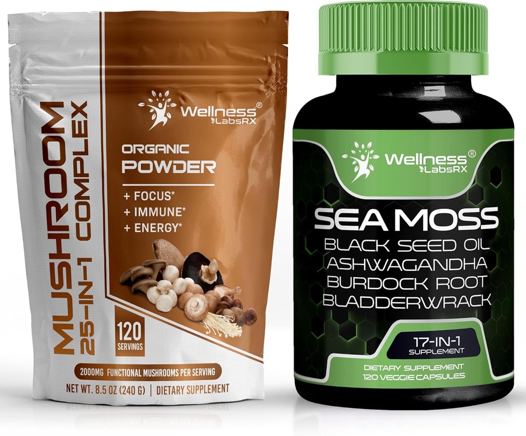 ウェルネス LABSRX のきのこの粉 2000mg - アイルランドの海苔のカプセル