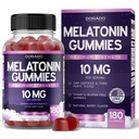 Melatoninは大人(180の計算)のための10mg - 速い分解のMelatoninのグミー-大人のためのGummy 10mg-高い効力-混合されたベリーの味-非GMOのビーガン補足及び米国でなされる