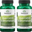Swanson Quercetin & Bromelain-Promote Respiratory Health Support-Aid Seasonal Immune System Health-Support Cholesterol Level Already w/i Normal Range 100 Cap (250mg Quercetin/78mg Bromelain) 2パック