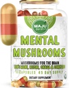MENTALのきのこのカプセル、有機のエキスの補足w/ライオンのマネ、Cordyceps、ReishiおよびChaga、あなたの焦点、エネルギー、ウェルネスおよび免疫システム-Nootropicのきのこ、免疫サポート90ctを後押しして下さい