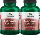 スワンソンヒマワリレシチン - 健康な脳機能を促進するハーブサプリメント - 心臓の健康と健康な脂質バランスをサポートナチュラルフォーミュラ - (90 Softgels, 1200mg 各) 2パック
