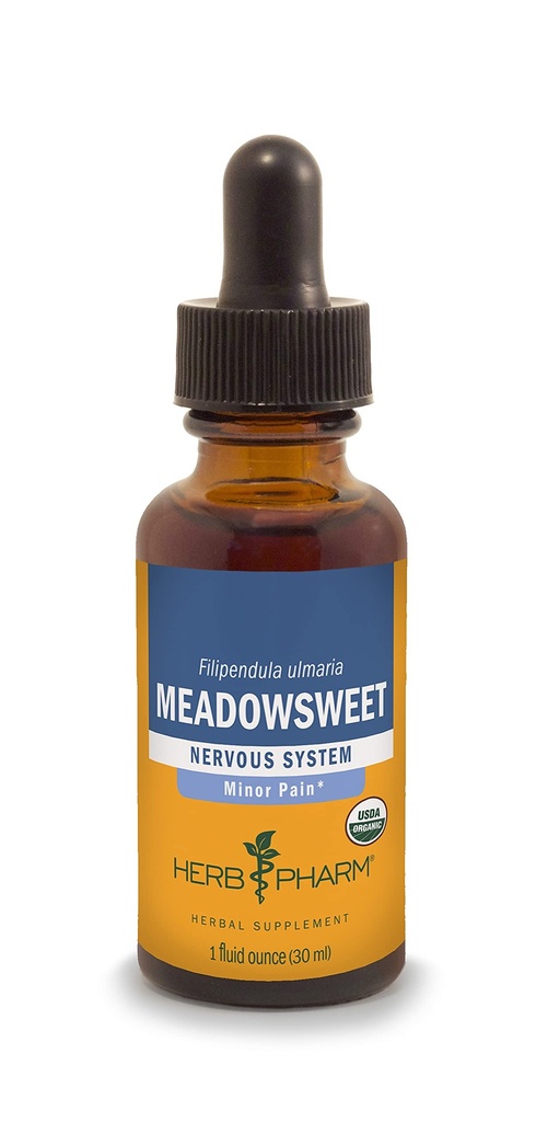 Herb Pharmはマイナーな苦痛のための有機性Meadowsweetの液体のエキス- 1のOunce (DMEAD01)を証明しました