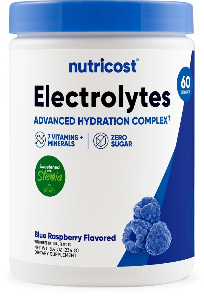 Nutricost電解複合粉末(60サービング、ブルーラズベリー) - ビタミンとミネラルと水分補給サプリメントドリンクミックス