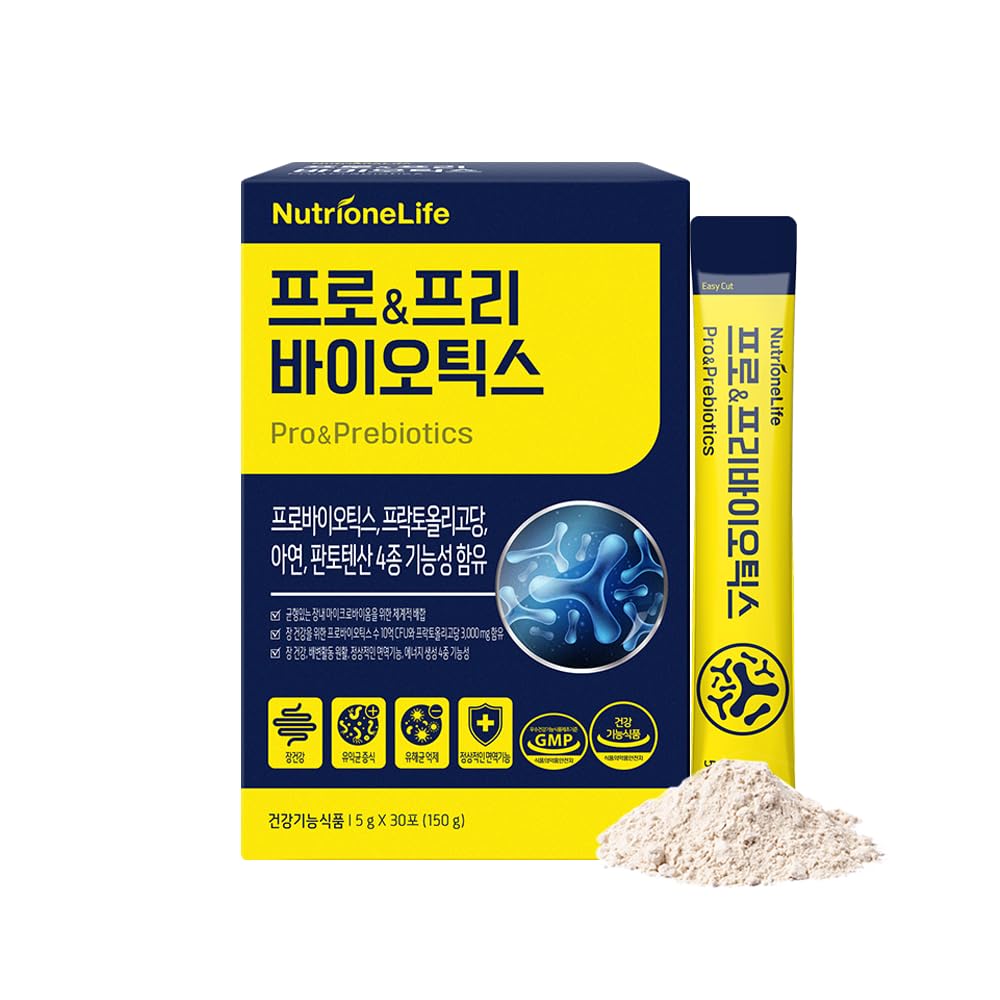 プレ&プロバイオティクス、1Billion CFU、パウダータイプ韓国プロバイオティクス、マルチストレーナープロバイオティックブレンド、サポート消化器ウェルネス、亜鉛とパントテン酸が含まれています