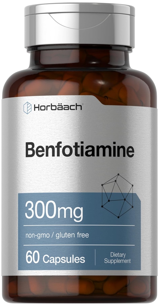 ホルバハ・ベンフォチアミン300mg | 60カプセル | 非GMO、グルテンフリーサプリメント