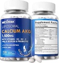 女性及び人のためのビタミンD3及びK2のパックのLiposomalカルシウムAKGの補足1500mg、マグネシウムのGlycinate、ほう素、骨の強さ及びエネルギー、240のSoftgelsのためのプロバイオティクス及びビタミンCとのカルシウム補足