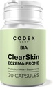 Codex Labs BIA Eczema Probiotic – 30 カプセル | 臨床的に実証済みのプロバイオティクス・プレバイオティック・ブルーベリーのEczema-Proneスキンの合成剤 | Gut-Skinバリア&免疫サポート | 30 日供給