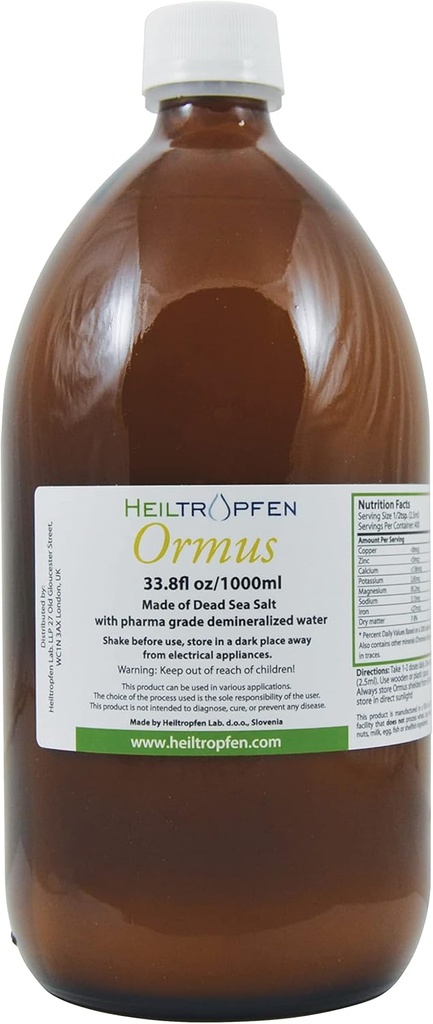 Ormus 33.8 Fl Oz - 1000ml | 濃縮オーム | アトミックミネラル | Heiltropfen®