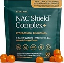 砂糖フリーNACグミー(免疫サポートコンプレックス)N-アセチルシステイン、ビタミンC&亜鉛 - 呼吸器の健康、肝臓デトックス&クレンジング、腎臓機能、子供と大人のためのNACサプリメント - ビーガン